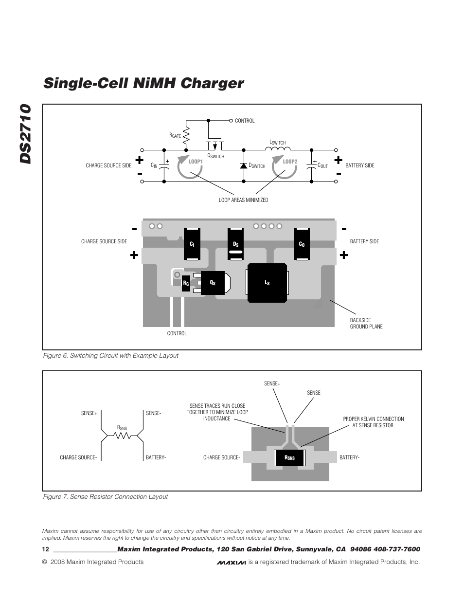 Ds2710 single-cell nimh charger | Rainbow Electronics DS2710 User Manual | Page 12 / 12