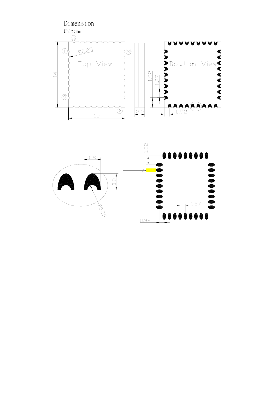 Dimension | Rainbow Electronics BTM -17х User Manual | Page 5 / 5