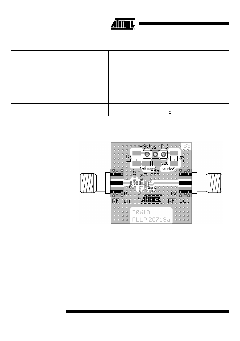 Atr0610, Bill of materials of demo board | Rainbow Electronics ATR0610 User Manual | Page 10 / 13