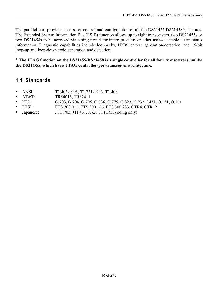 Standards, Tandards | Rainbow Electronics DS21458 User Manual | Page 10 / 270