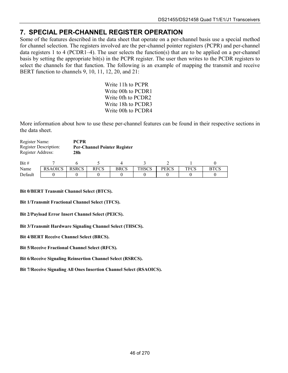 Special per-channel register operation | Rainbow Electronics DS21458 User Manual | Page 46 / 270