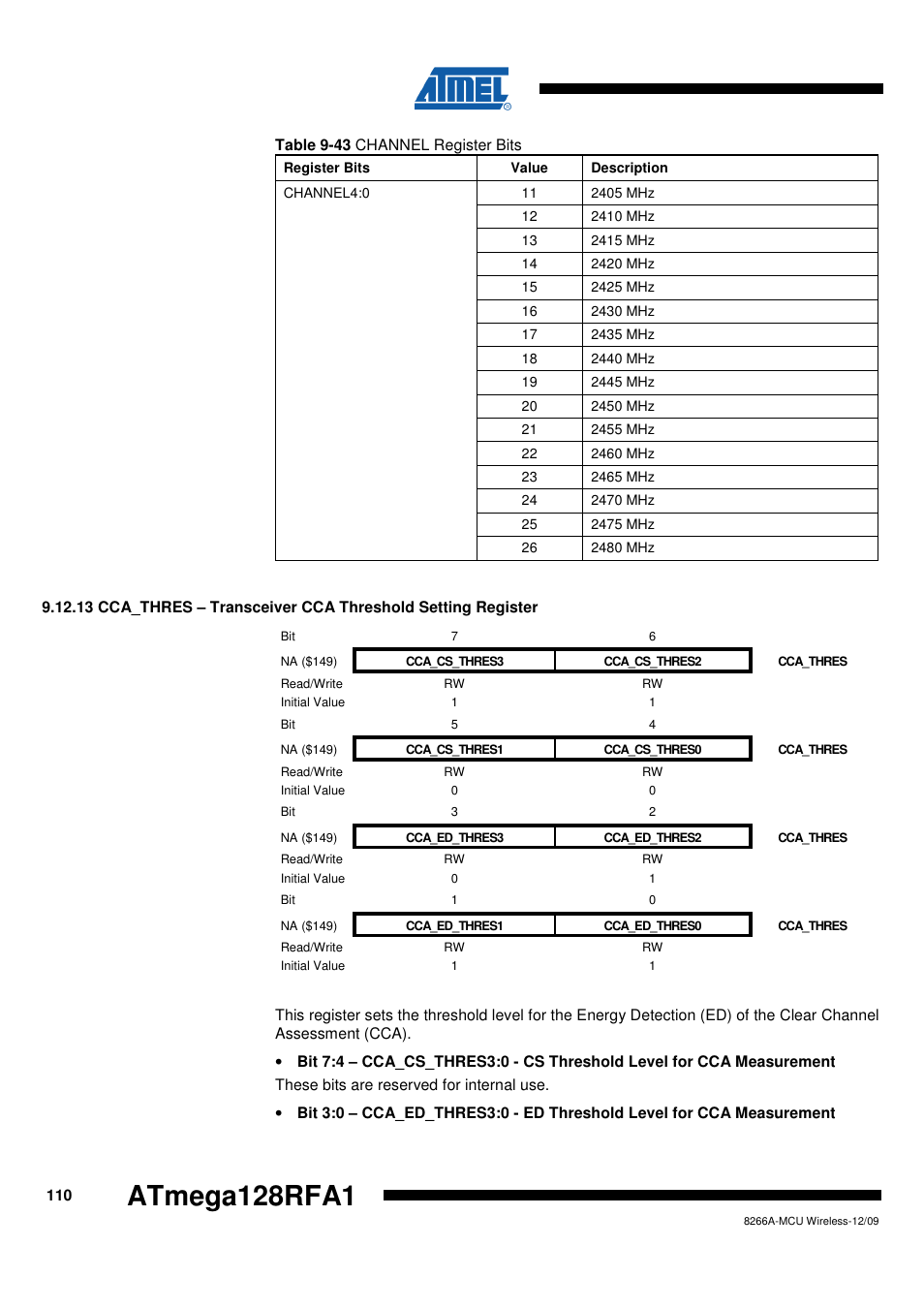 Atmega128rfa1 | Rainbow Electronics ATmega128RFA1 User Manual | Page 110 / 524