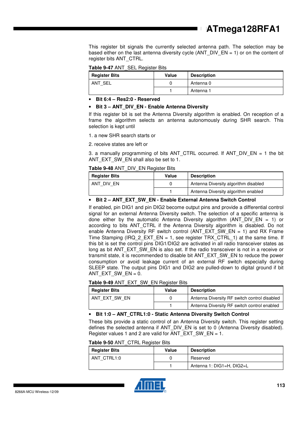 Atmega128rfa1 | Rainbow Electronics ATmega128RFA1 User Manual | Page 113 / 524