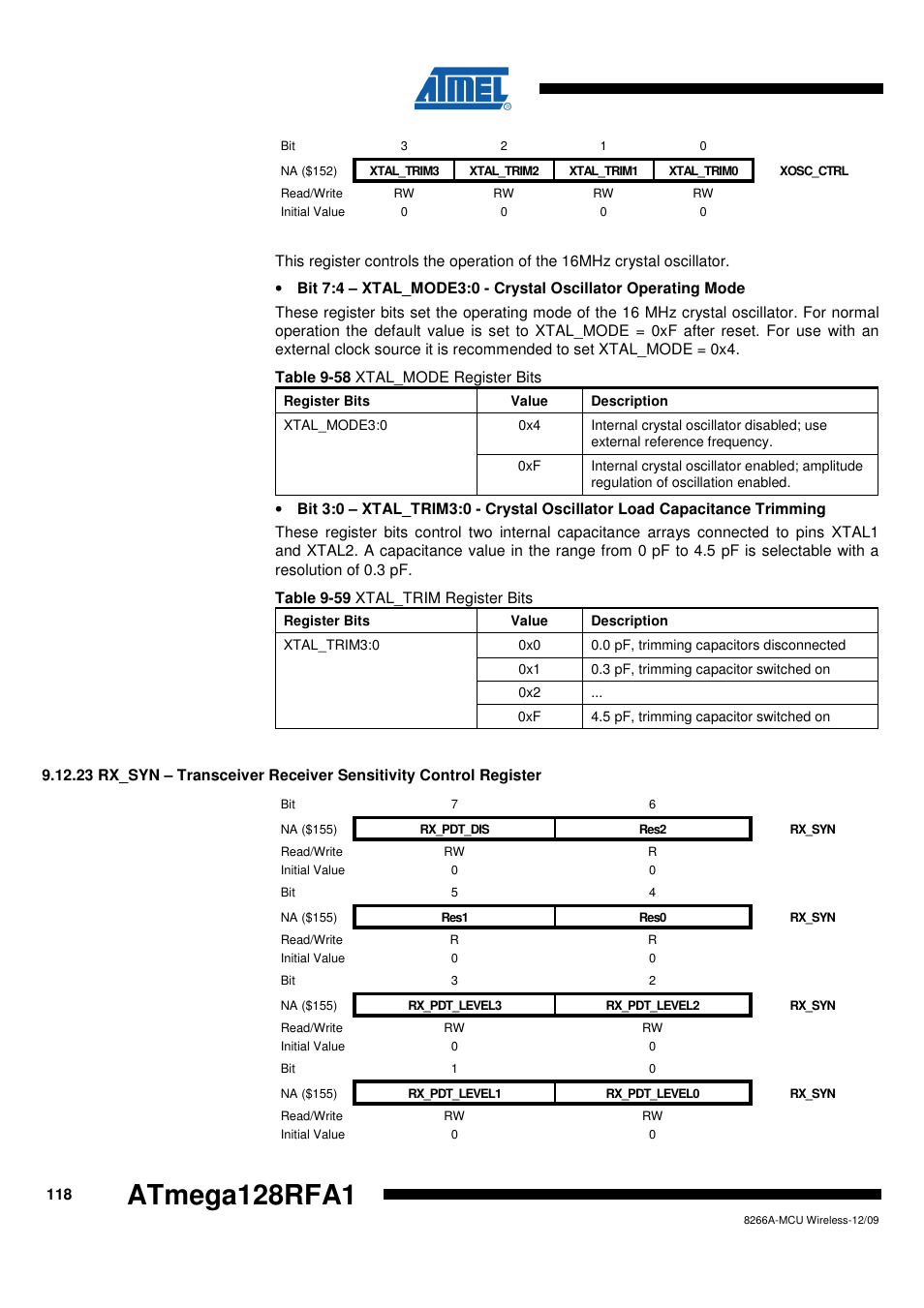 Atmega128rfa1 | Rainbow Electronics ATmega128RFA1 User Manual | Page 118 / 524