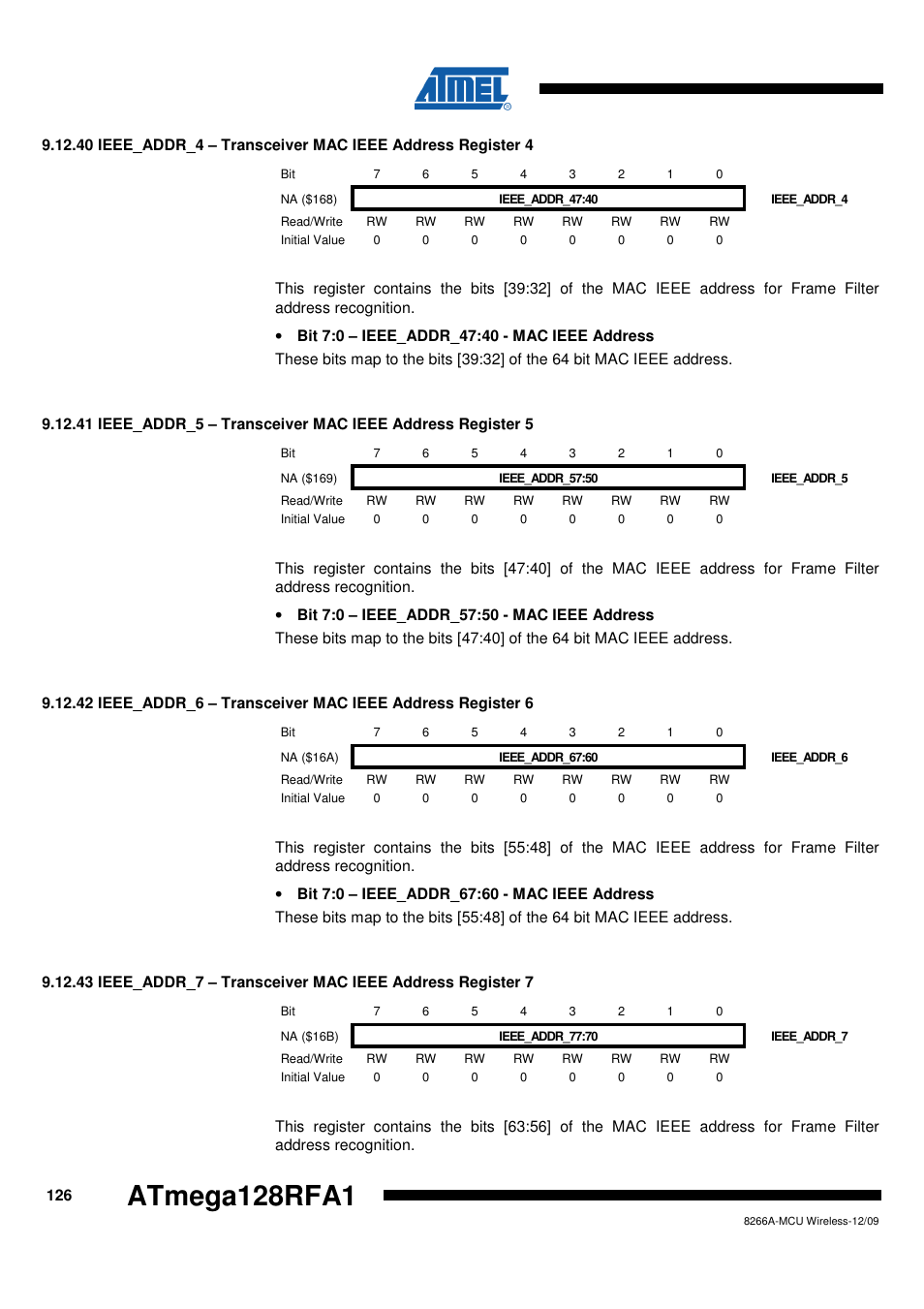 Atmega128rfa1 | Rainbow Electronics ATmega128RFA1 User Manual | Page 126 / 524