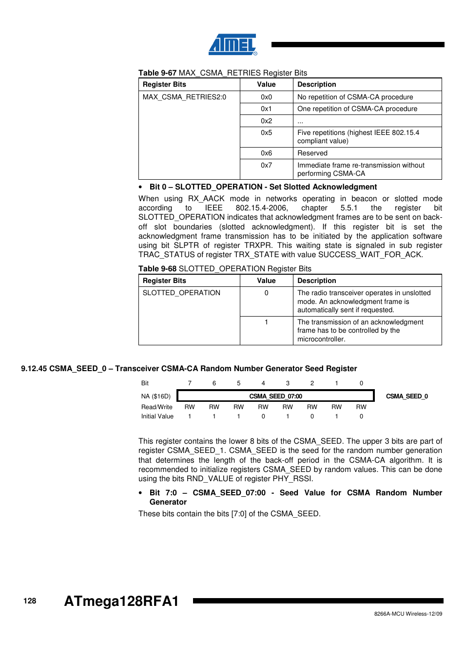 Atmega128rfa1 | Rainbow Electronics ATmega128RFA1 User Manual | Page 128 / 524