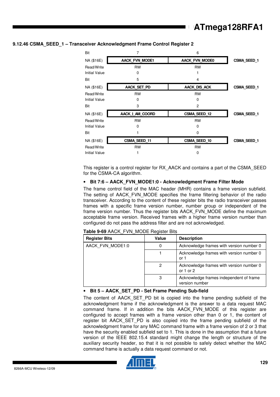 Atmega128rfa1 | Rainbow Electronics ATmega128RFA1 User Manual | Page 129 / 524