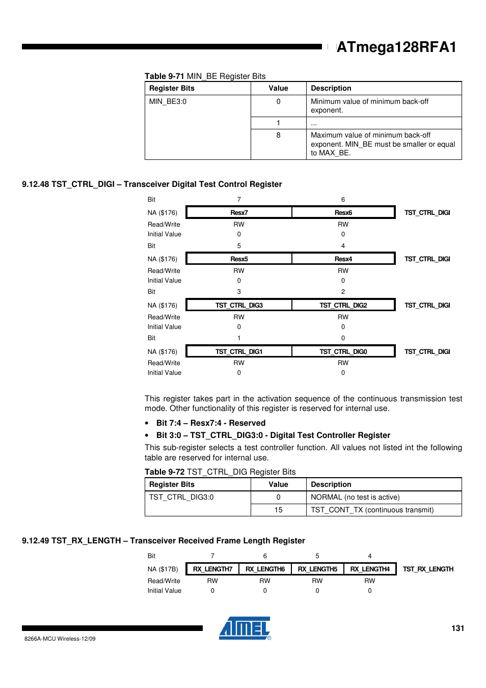 Atmega128rfa1 | Rainbow Electronics ATmega128RFA1 User Manual | Page 131 / 524