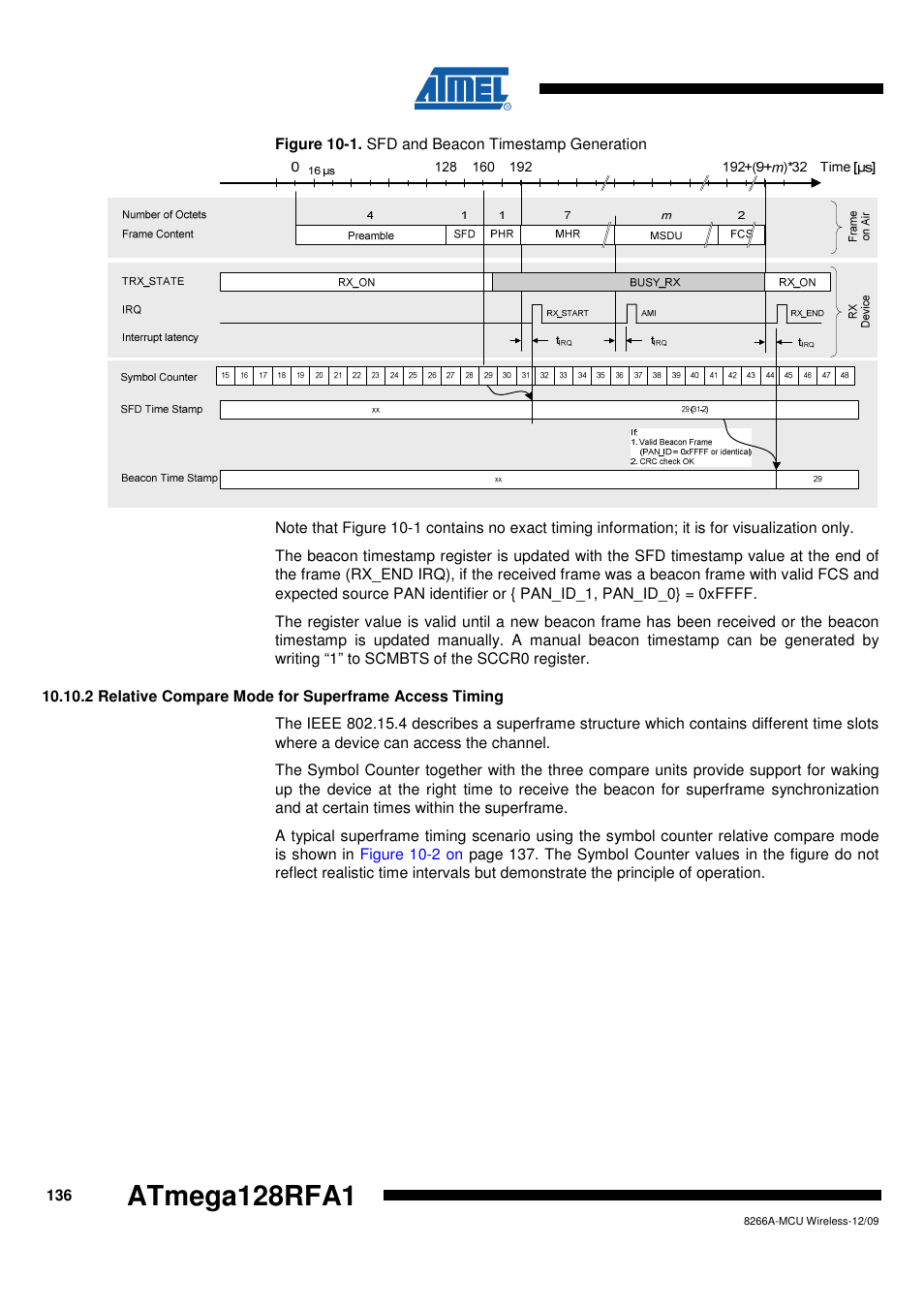 Rainbow Electronics ATmega128RFA1 User Manual | Page 136 / 524