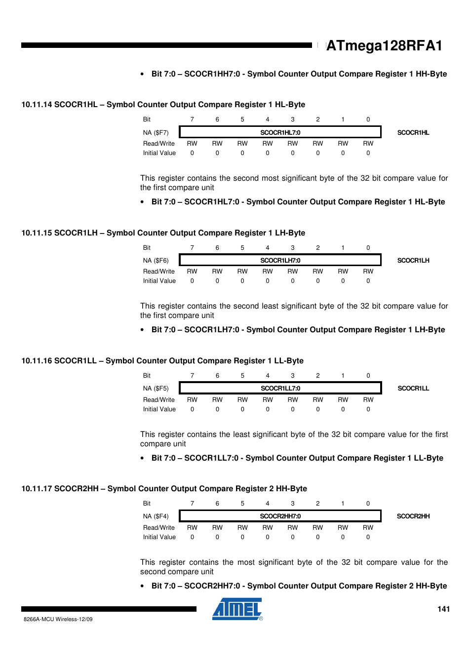 Atmega128rfa1 | Rainbow Electronics ATmega128RFA1 User Manual | Page 141 / 524