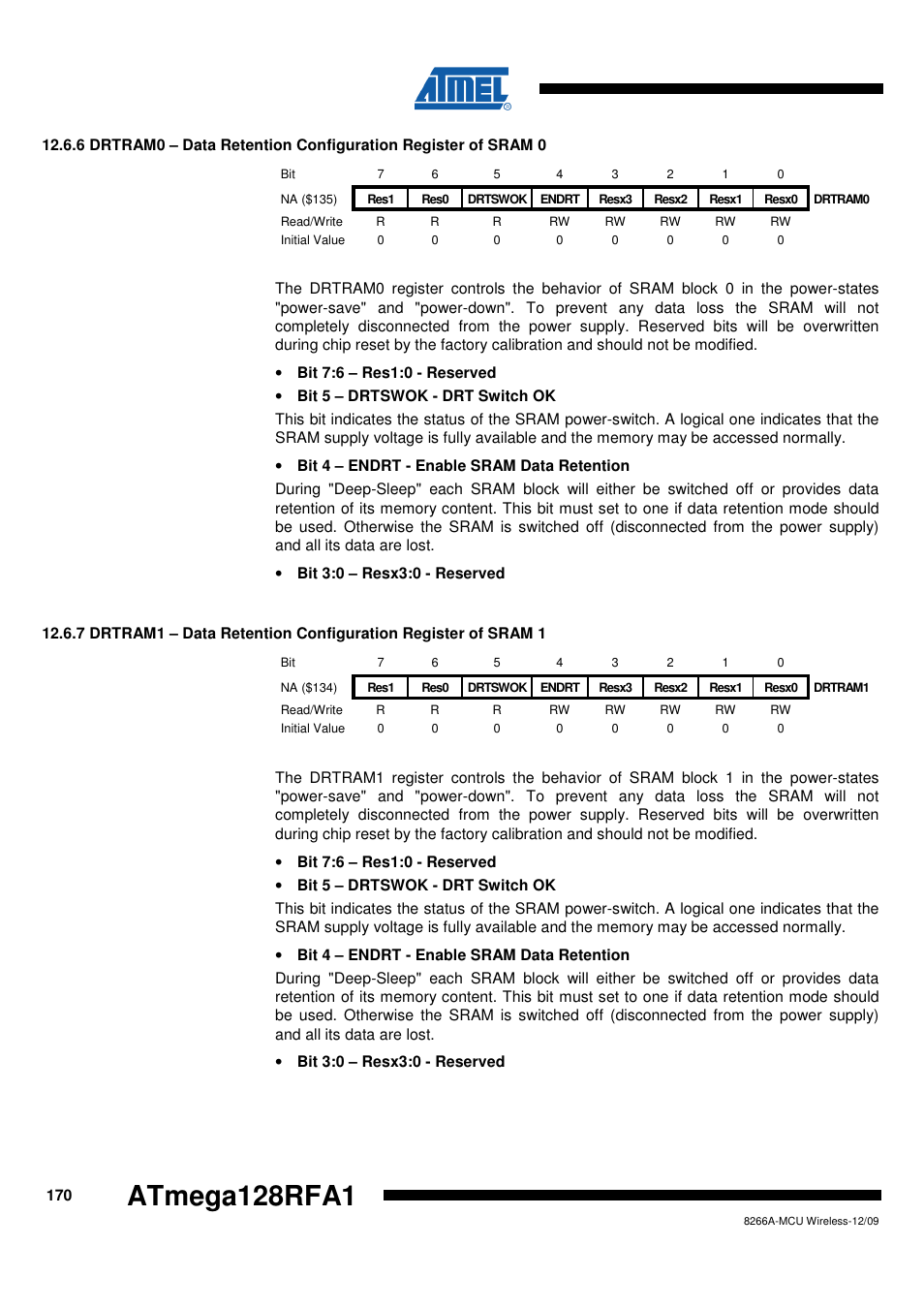 Atmega128rfa1 | Rainbow Electronics ATmega128RFA1 User Manual | Page 170 / 524