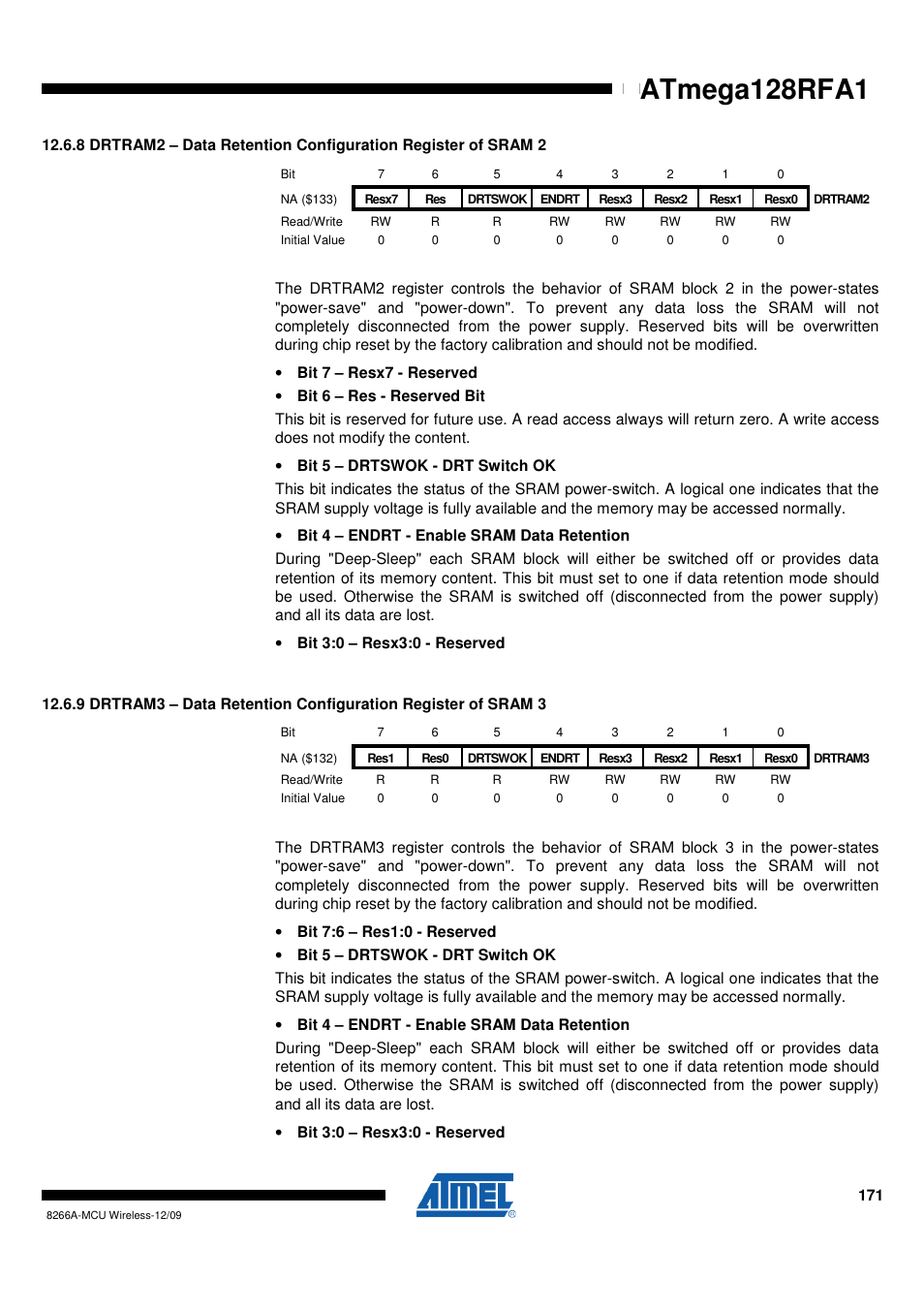 Atmega128rfa1 | Rainbow Electronics ATmega128RFA1 User Manual | Page 171 / 524