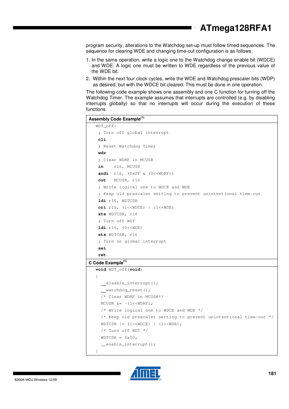 Atmega128rfa1 | Rainbow Electronics ATmega128RFA1 User Manual | Page 181 / 524