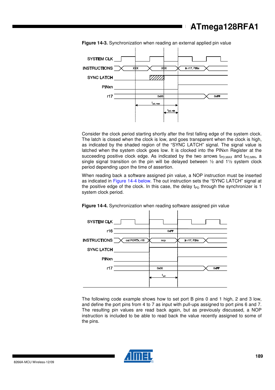 Rainbow Electronics ATmega128RFA1 User Manual | Page 189 / 524