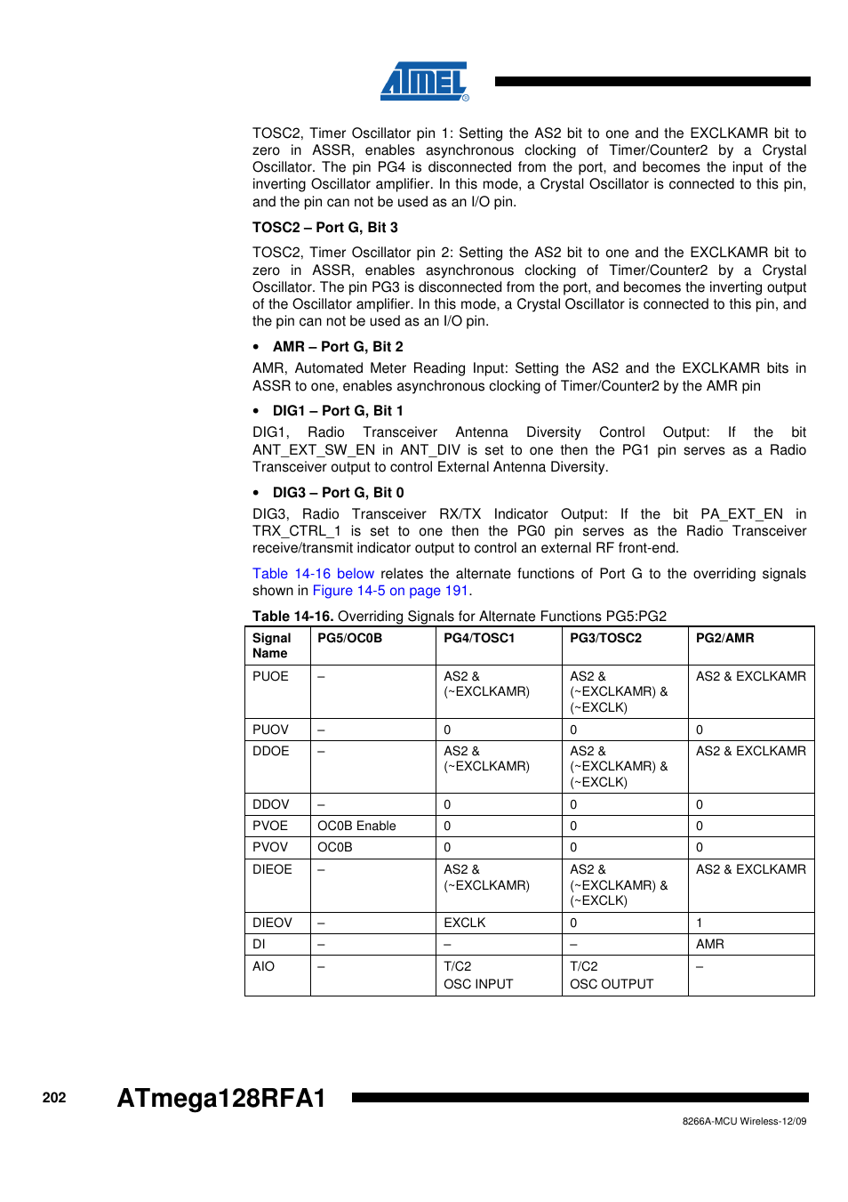 Atmega128rfa1 | Rainbow Electronics ATmega128RFA1 User Manual | Page 202 / 524
