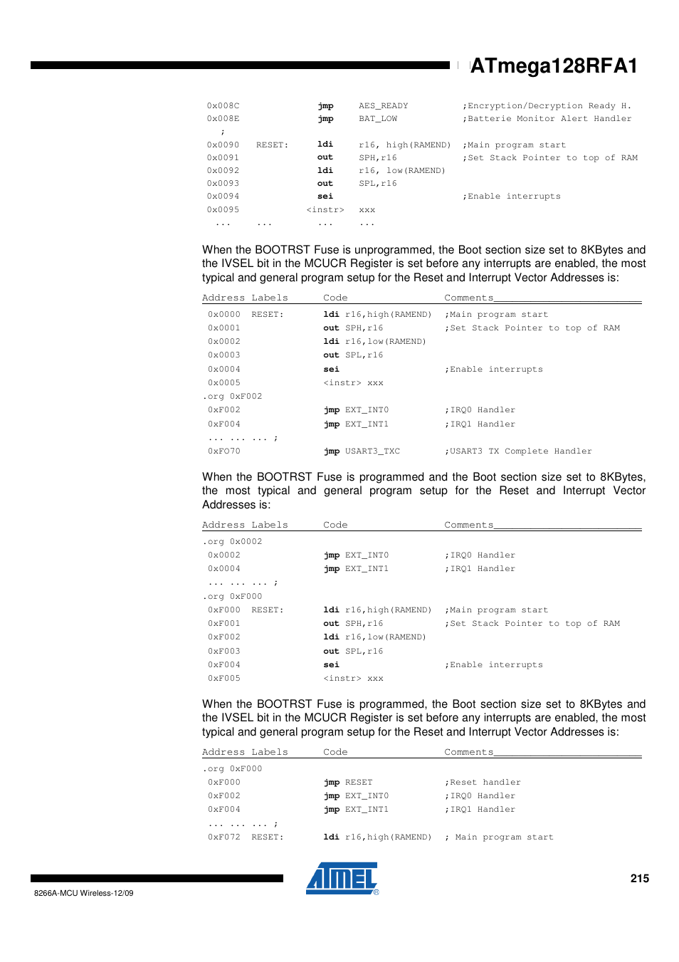 Atmega128rfa1 | Rainbow Electronics ATmega128RFA1 User Manual | Page 215 / 524