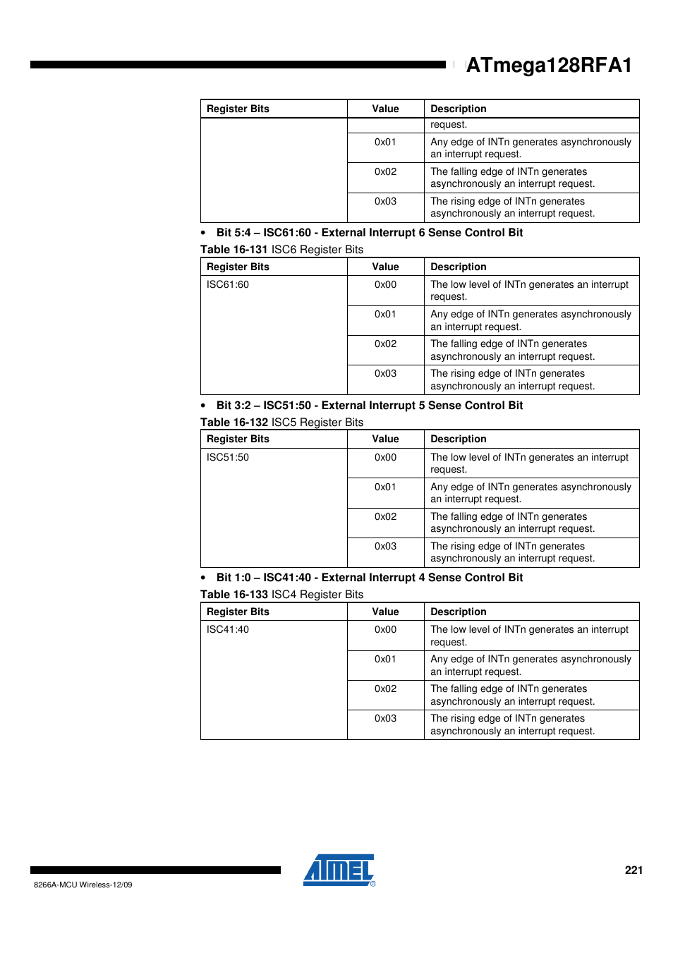 Atmega128rfa1 | Rainbow Electronics ATmega128RFA1 User Manual | Page 221 / 524