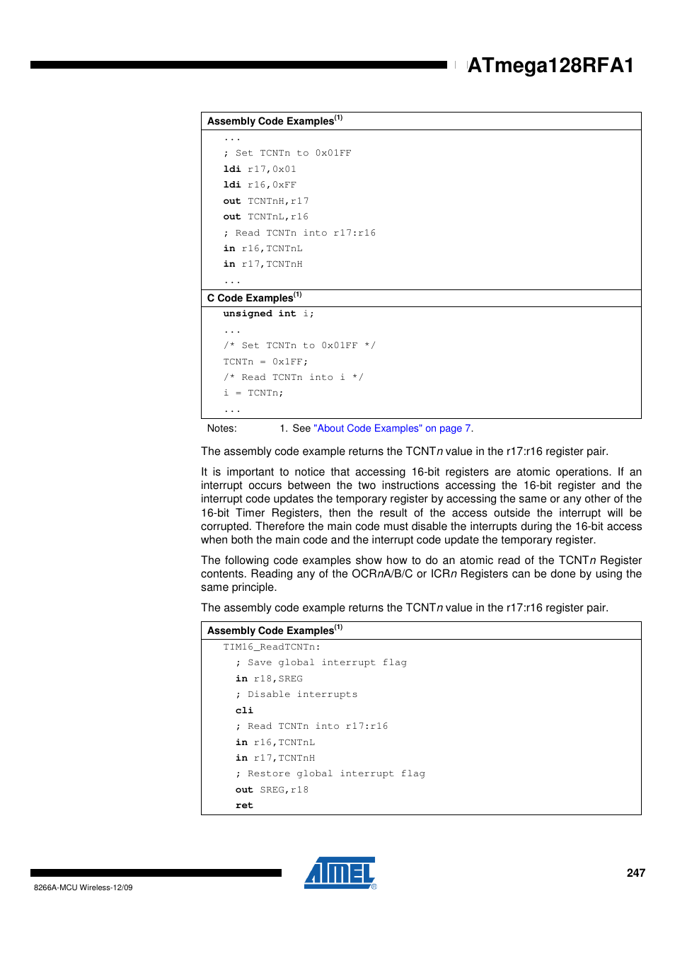 Atmega128rfa1 | Rainbow Electronics ATmega128RFA1 User Manual | Page 247 / 524