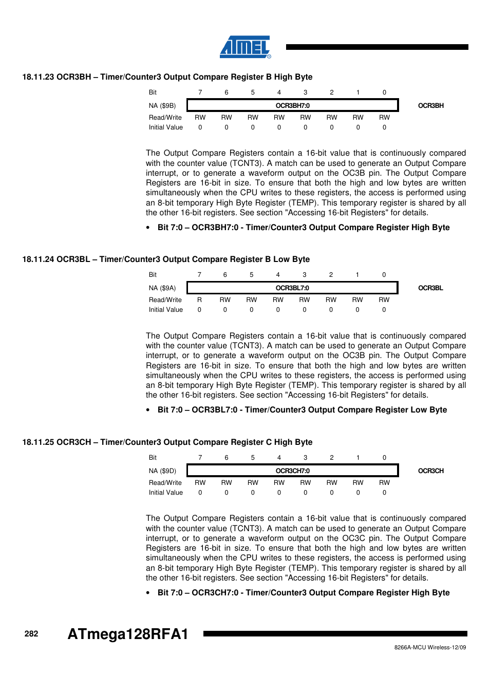 Atmega128rfa1 | Rainbow Electronics ATmega128RFA1 User Manual | Page 282 / 524