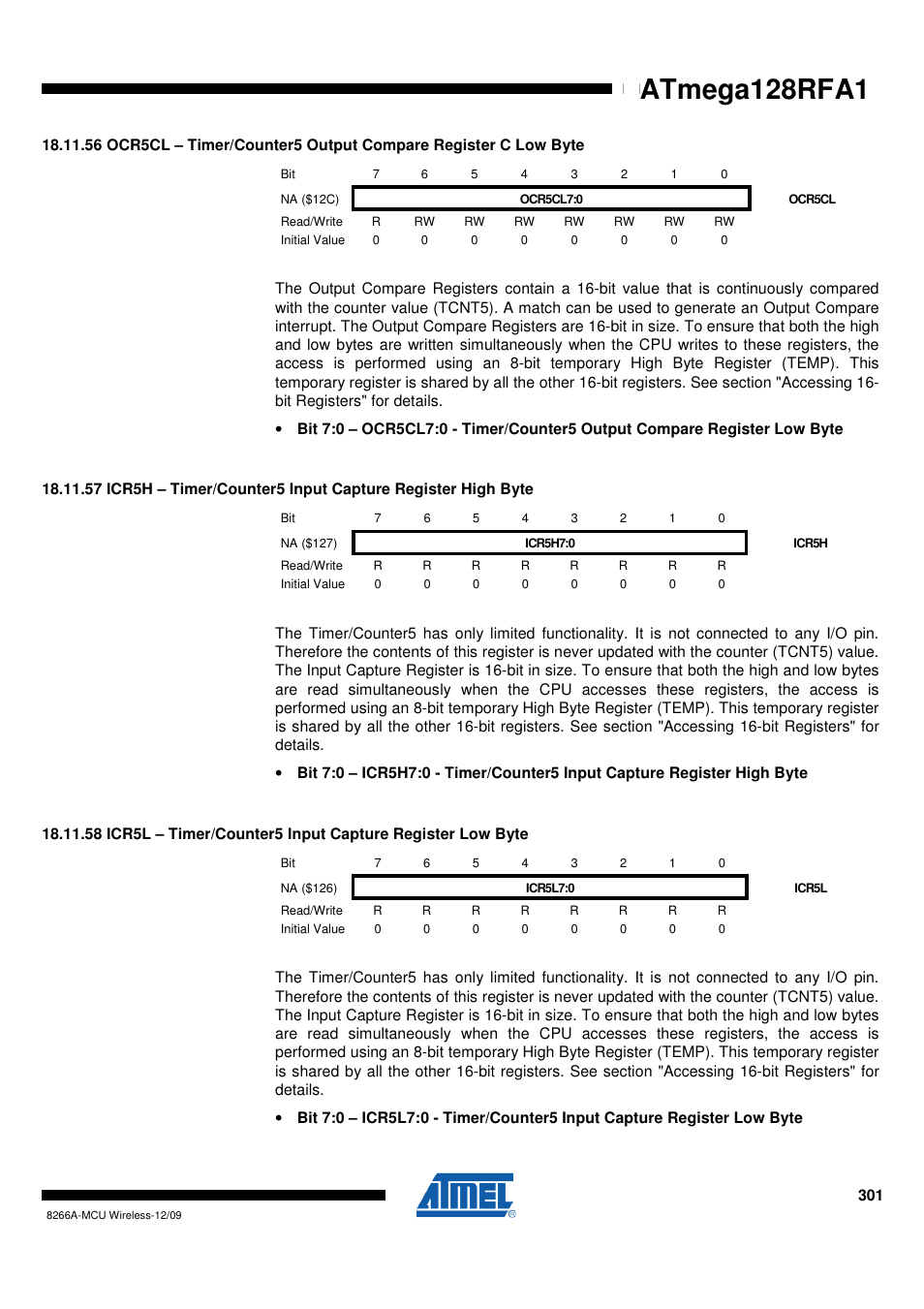Atmega128rfa1 | Rainbow Electronics ATmega128RFA1 User Manual | Page 301 / 524