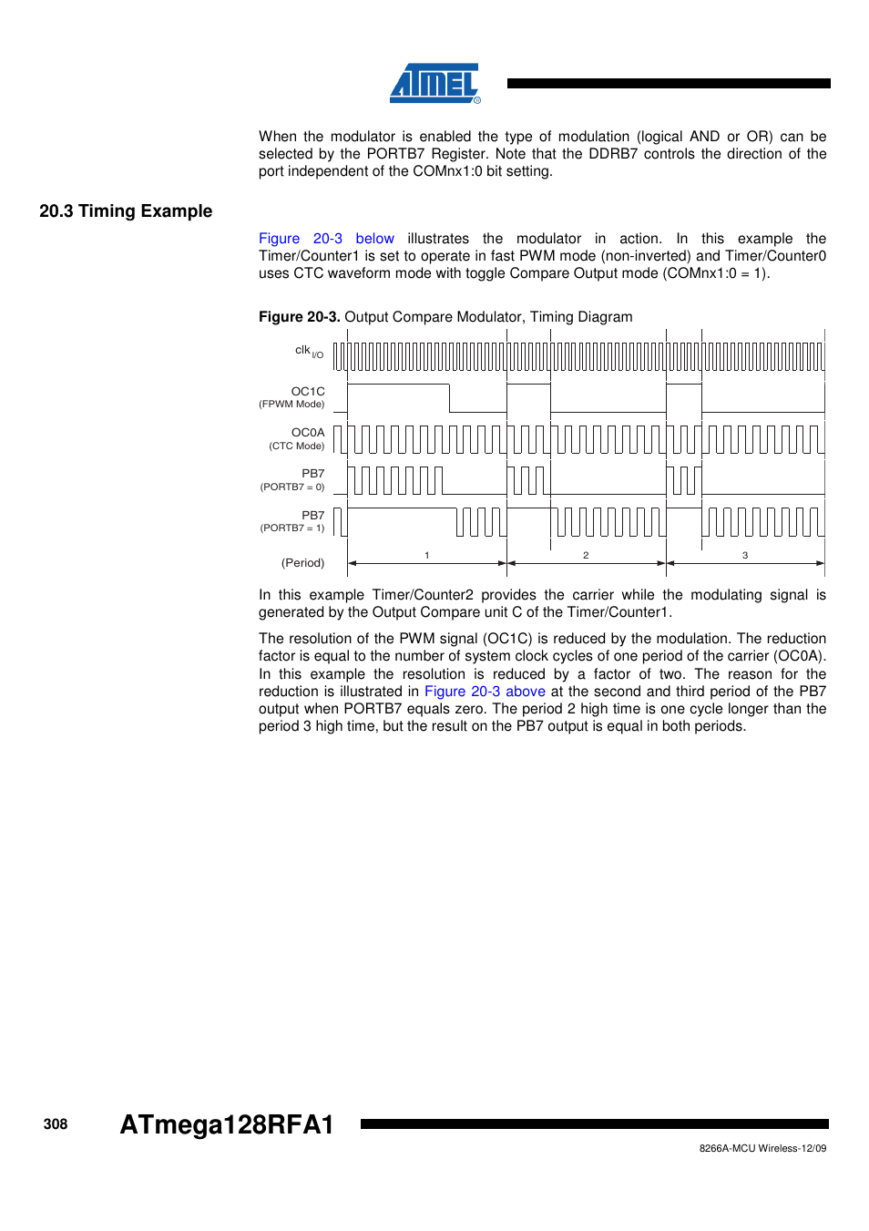 3 timing example | Rainbow Electronics ATmega128RFA1 User Manual | Page 308 / 524