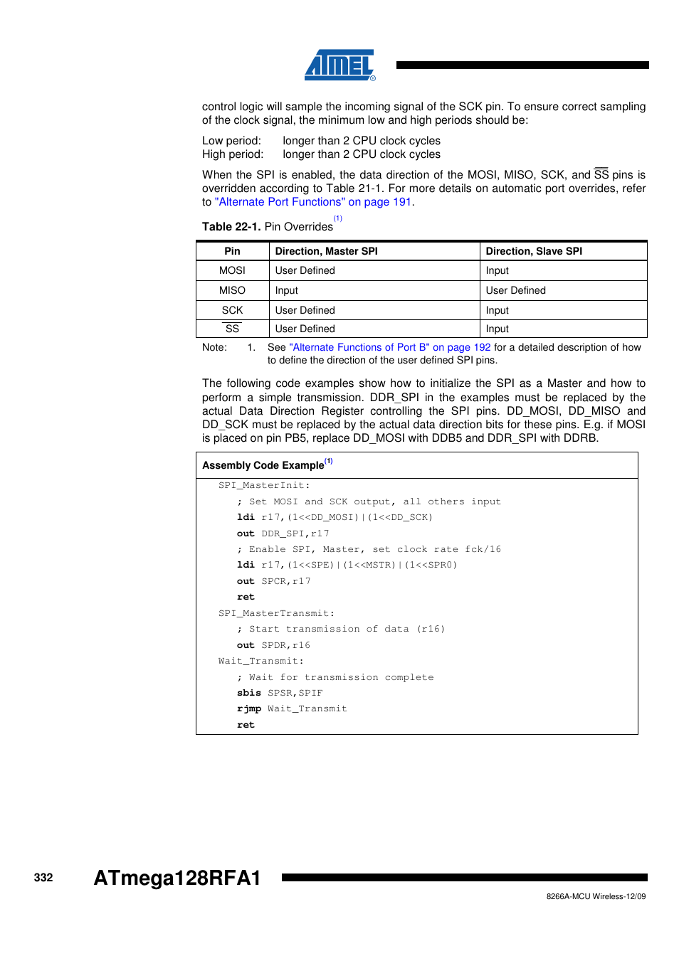 Atmega128rfa1 | Rainbow Electronics ATmega128RFA1 User Manual | Page 332 / 524