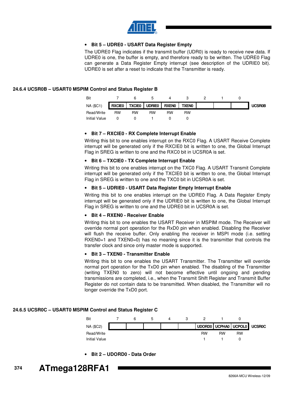 Atmega128rfa1 | Rainbow Electronics ATmega128RFA1 User Manual | Page 374 / 524