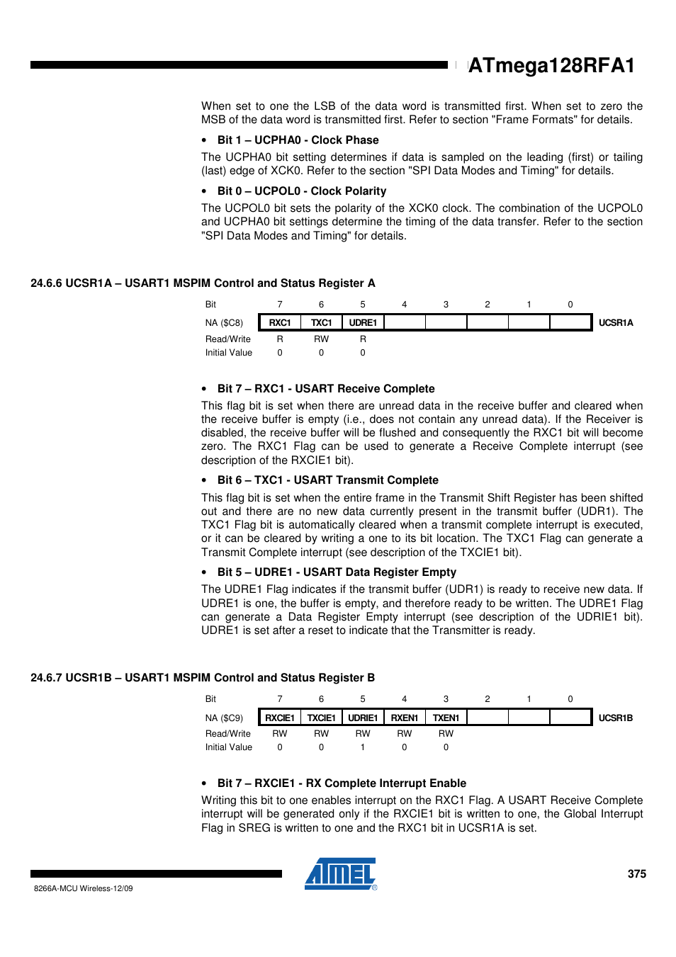 Atmega128rfa1 | Rainbow Electronics ATmega128RFA1 User Manual | Page 375 / 524