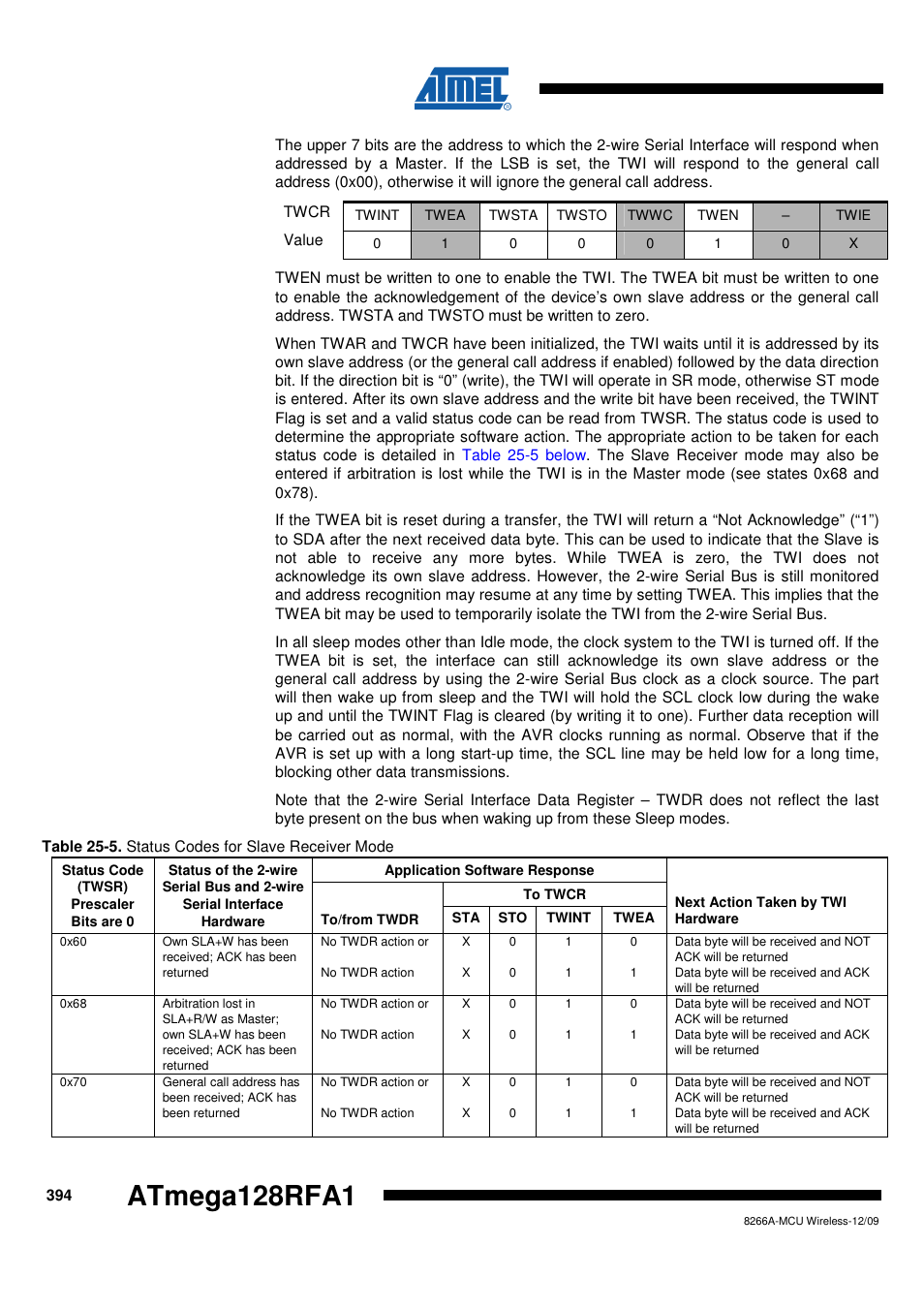 Atmega128rfa1 | Rainbow Electronics ATmega128RFA1 User Manual | Page 394 / 524