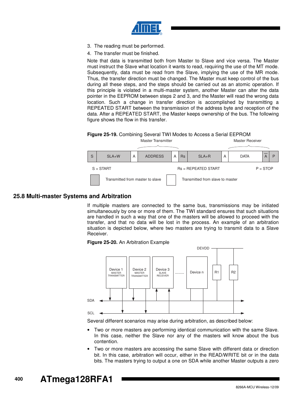 8 multi-master systems and arbitration, Atmega128rfa1 | Rainbow Electronics ATmega128RFA1 User Manual | Page 400 / 524