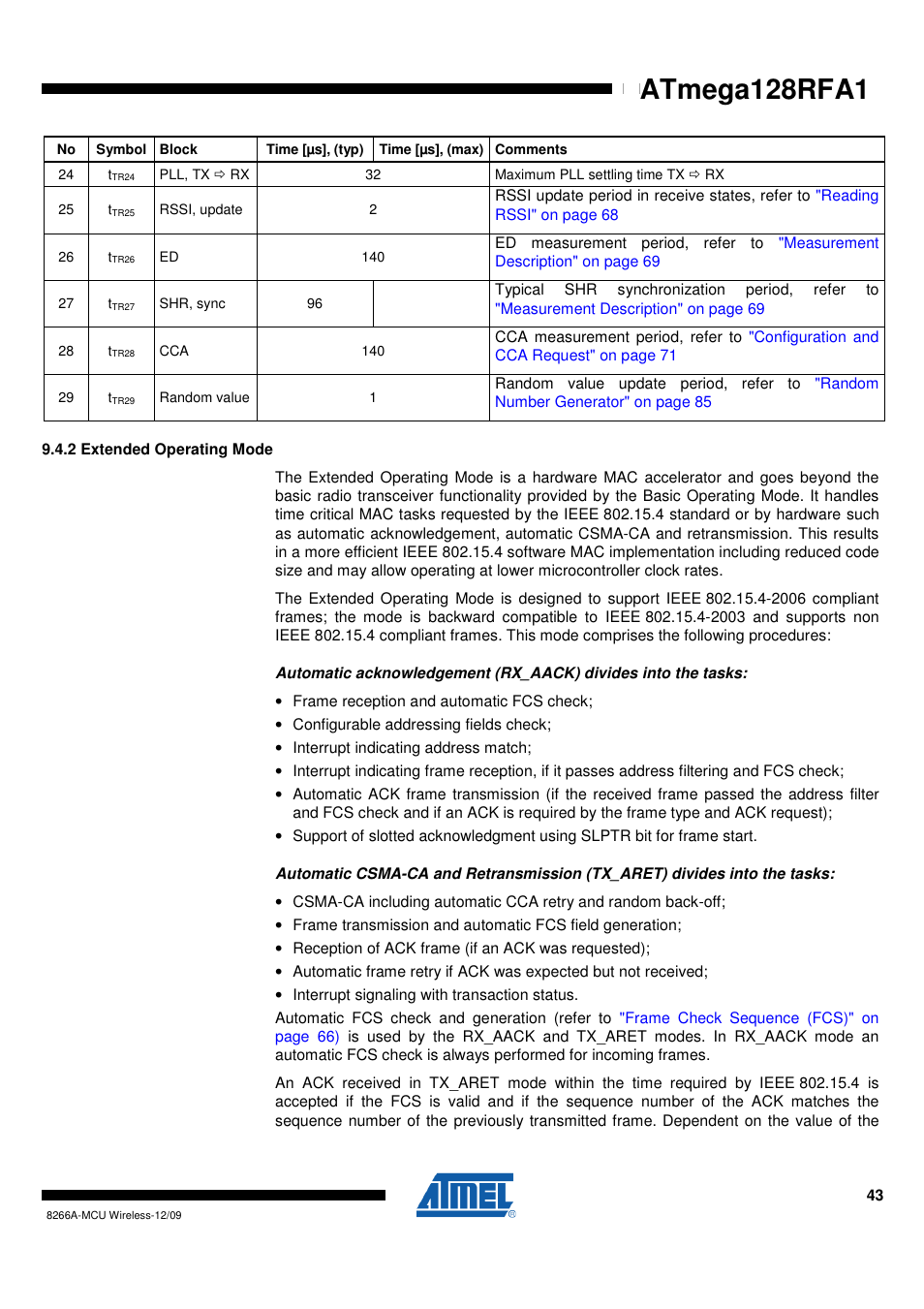 2 extended operating mode, Extended operating mode" on, Atmega128rfa1 | Rainbow Electronics ATmega128RFA1 User Manual | Page 43 / 524