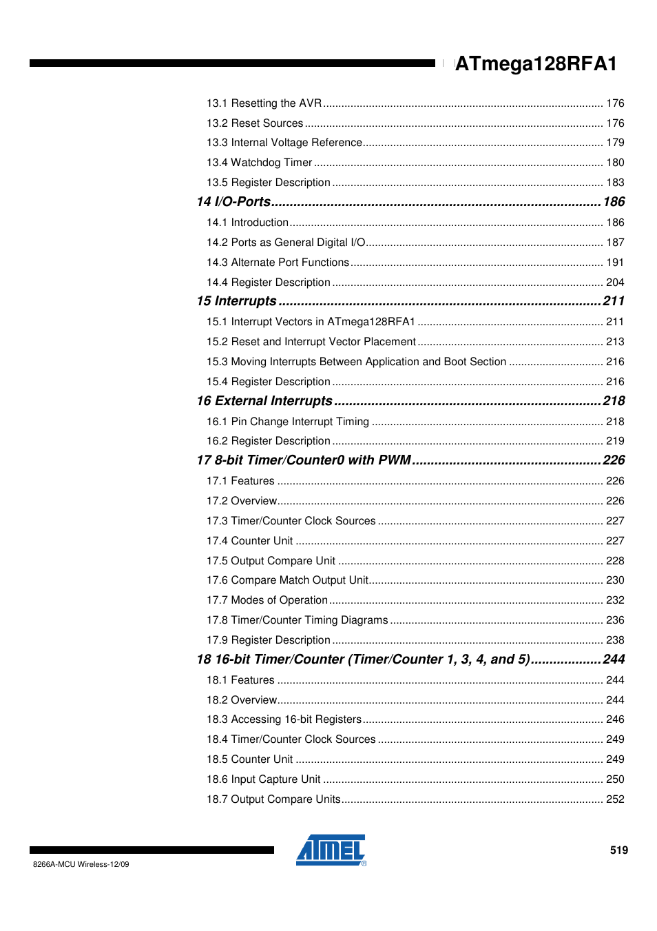 Atmega128rfa1 | Rainbow Electronics ATmega128RFA1 User Manual | Page 519 / 524