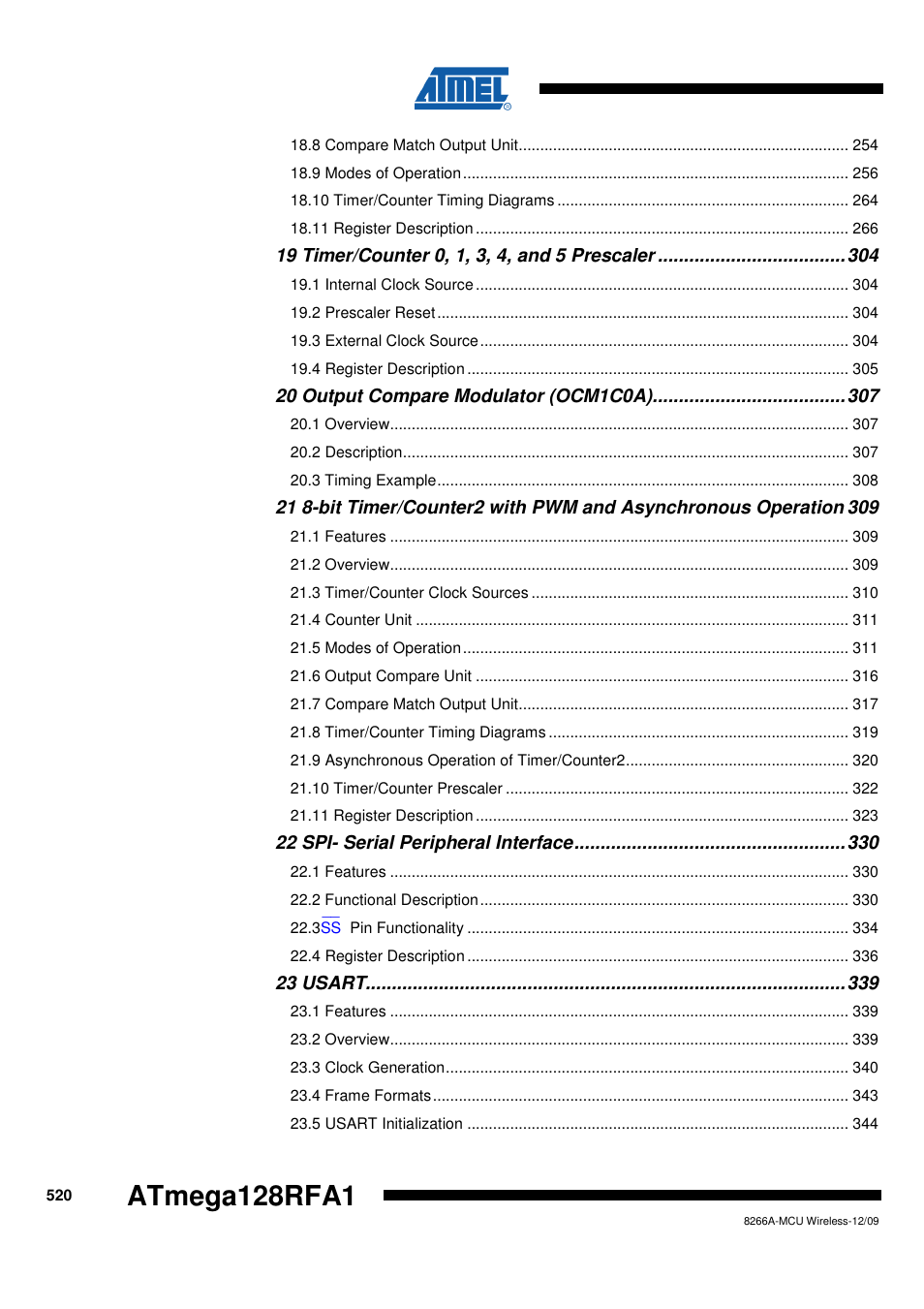 Atmega128rfa1 | Rainbow Electronics ATmega128RFA1 User Manual | Page 520 / 524