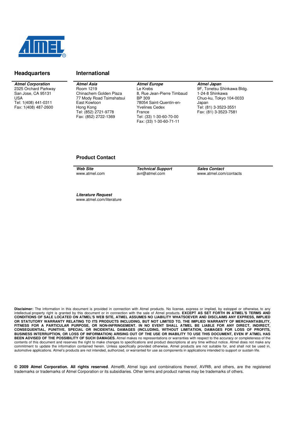 Atmega128rfa1 | Rainbow Electronics ATmega128RFA1 User Manual | Page 524 / 524