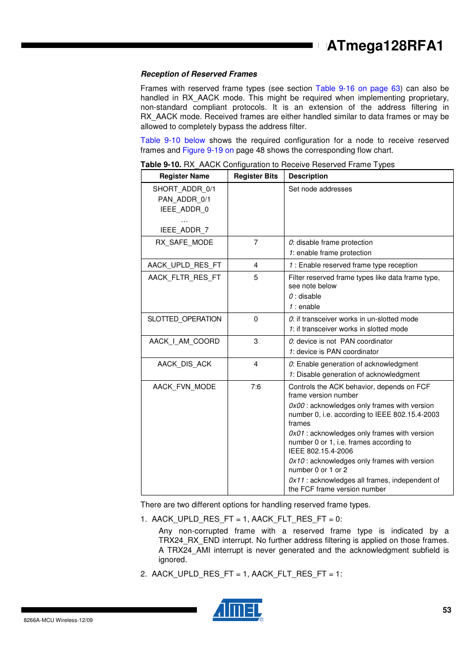 Atmega128rfa1 | Rainbow Electronics ATmega128RFA1 User Manual | Page 53 / 524