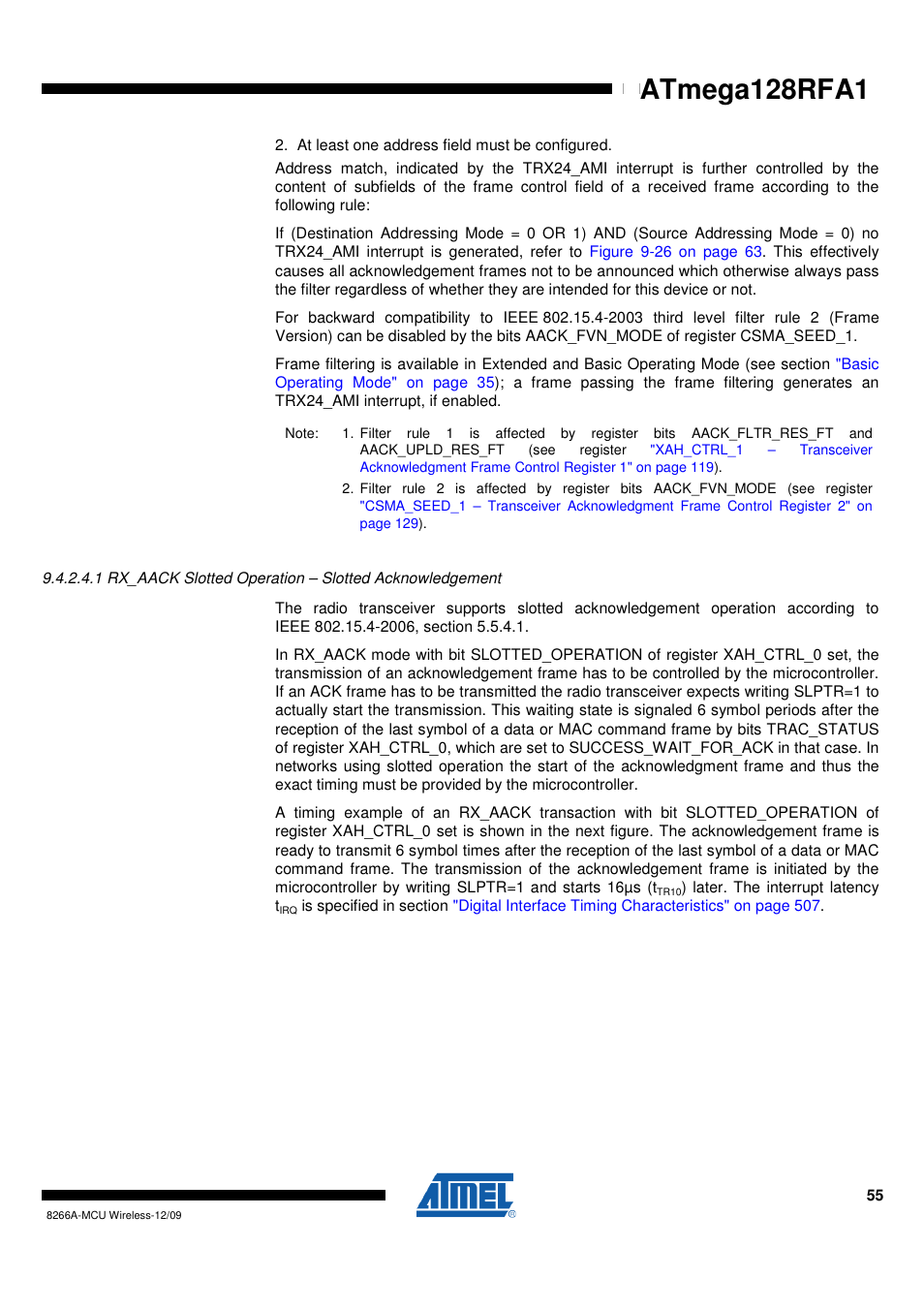 Atmega128rfa1 | Rainbow Electronics ATmega128RFA1 User Manual | Page 55 / 524