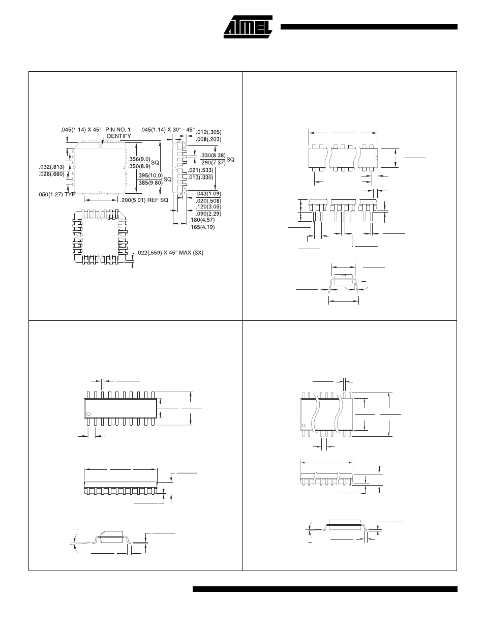 Atf16lv8c, Packaging information, Controlling dimension: millimeters | Rainbow Electronics ATF16LV8C User Manual | Page 10 / 11