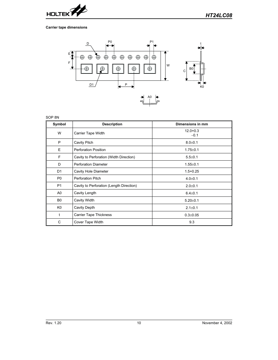 Ht24lc08 | Rainbow Electronics HT24LC08 User Manual | Page 10 / 11