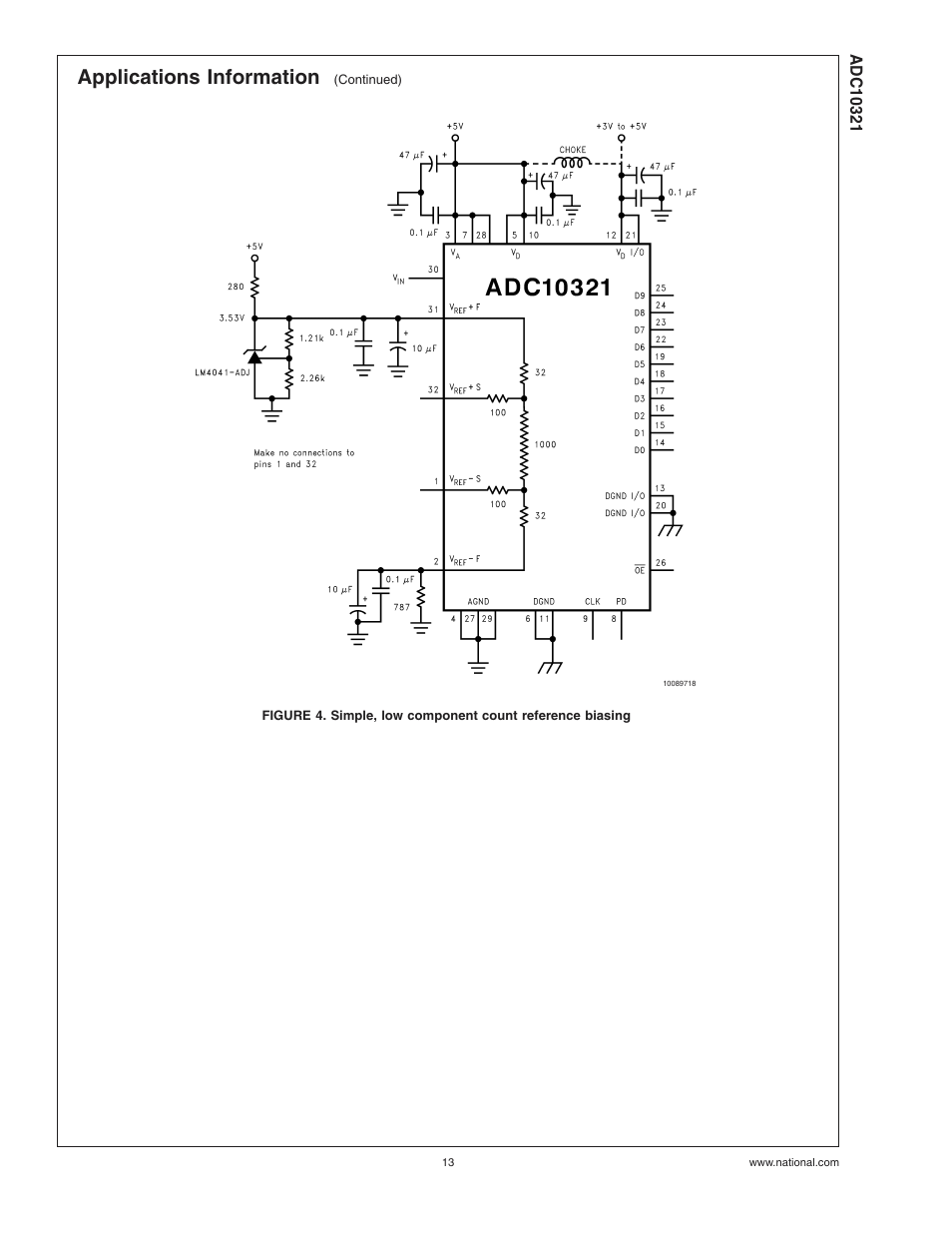 Figure 4, Applications information | Rainbow Electronics ADC10321 User Manual | Page 13 / 18