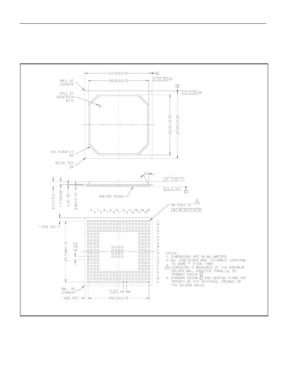 Mechanical dimensions, 272 pbga package, 272 pbga p | Ackage, Applications, 1 272 pbga package | Rainbow Electronics DS3131 User Manual | Page 169 / 174