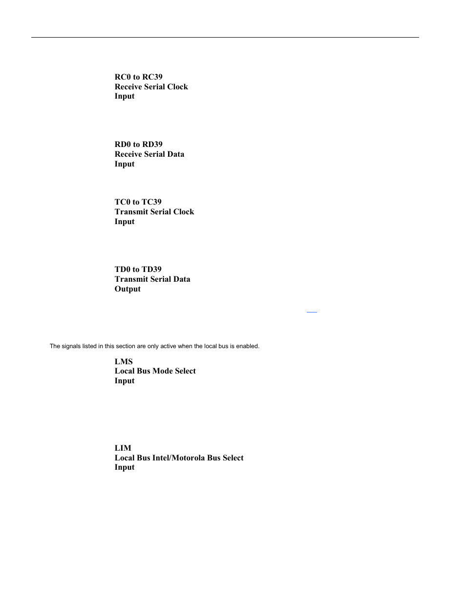 Serial port interface signal description, Local bus signal description, Ocal | Ignal, Escription, Jtag s, 2 serial port interface signal description, 3 local bus signal description | Rainbow Electronics DS3131 User Manual | Page 20 / 174
