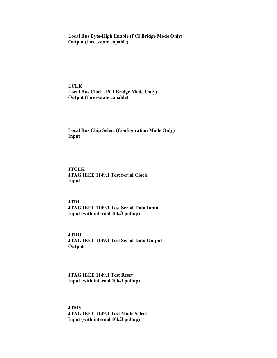 Jtag signal description, Pci b, Ignal | Escription, 4 jtag signal description | Rainbow Electronics DS3131 User Manual | Page 23 / 174
