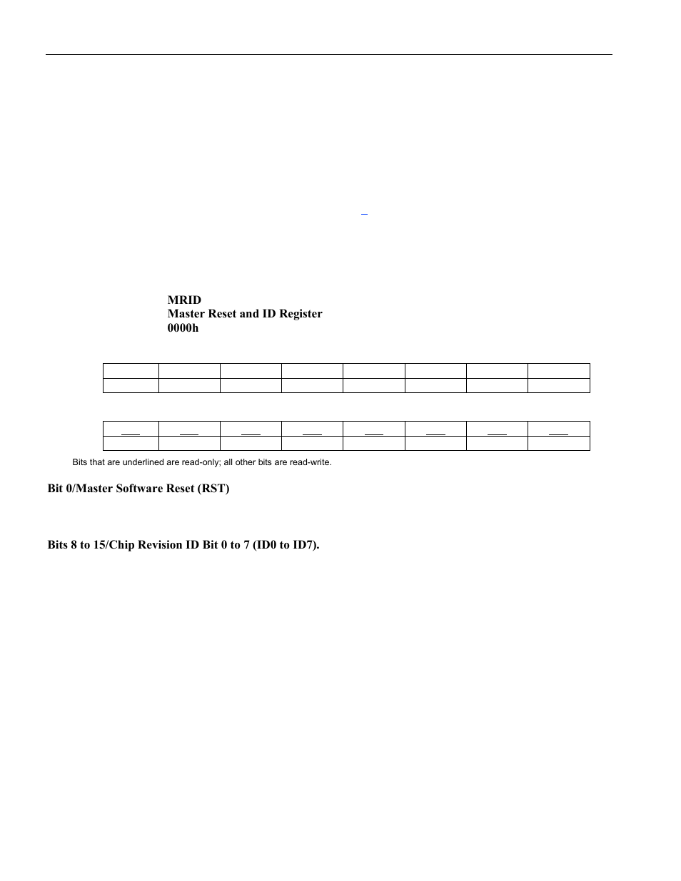 General device configuration and status/interrupt, Master reset and id register description, Aster | Eset and, Id r, Egister, Escription, Onfiguration, 1 master reset and id register description | Rainbow Electronics DS3131 User Manual | Page 36 / 174