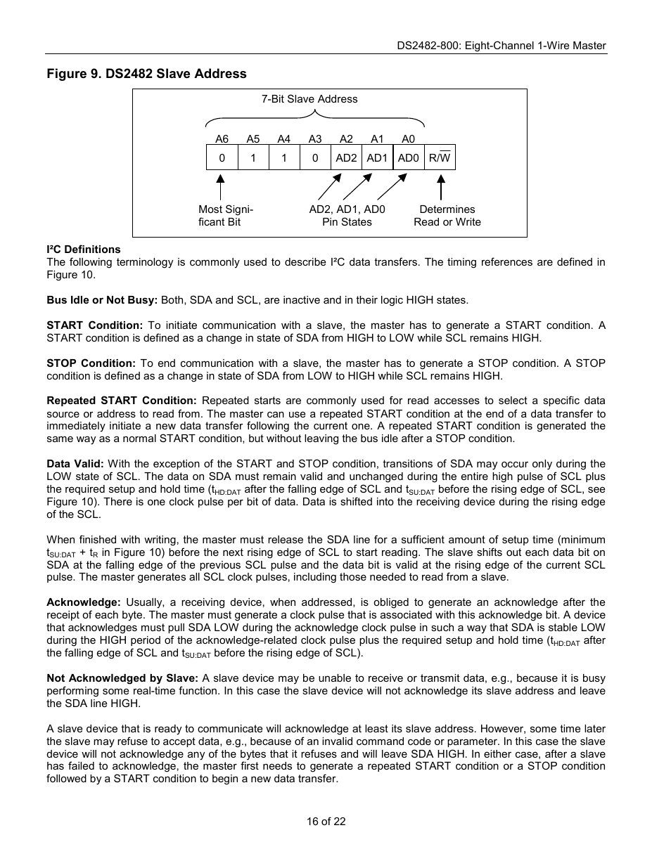 Rainbow Electronics DS2482-800 User Manual | Page 16 / 22