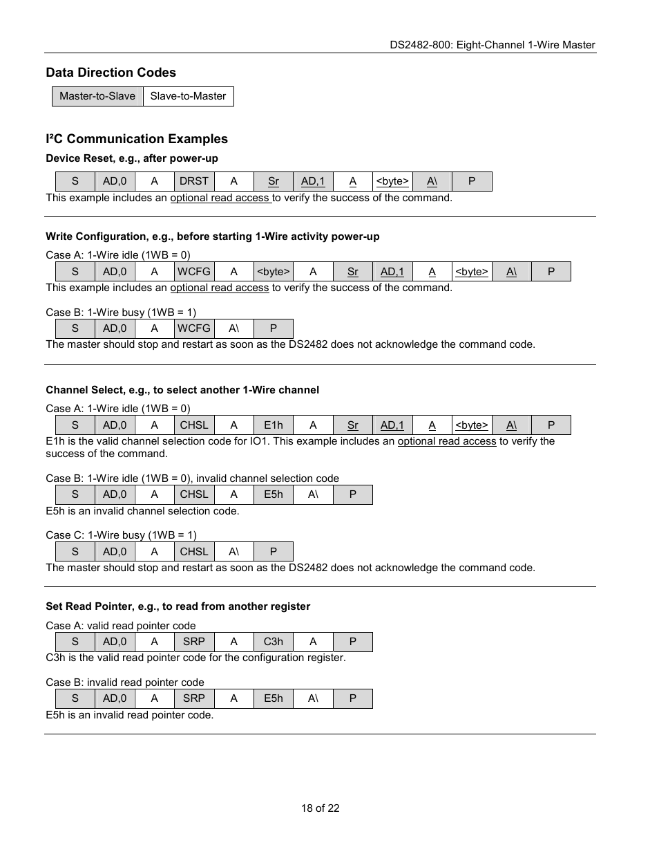 Rainbow Electronics DS2482-800 User Manual | Page 18 / 22