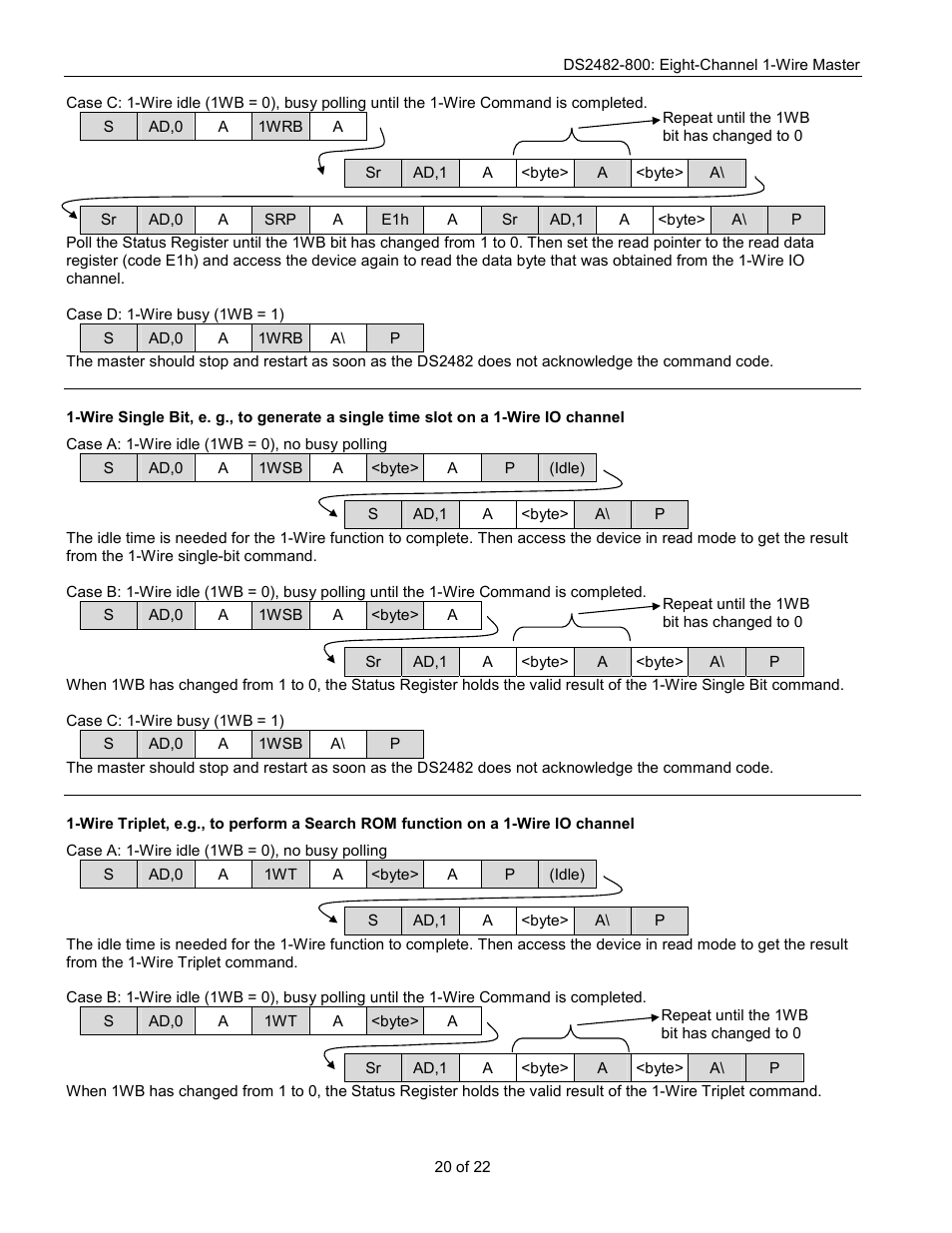 Rainbow Electronics DS2482-800 User Manual | Page 20 / 22