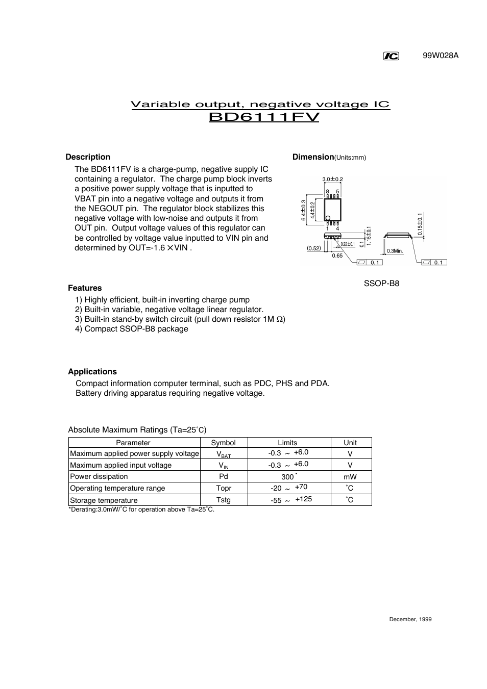 Rainbow Electronics BD6111FV User Manual | 2 pages
