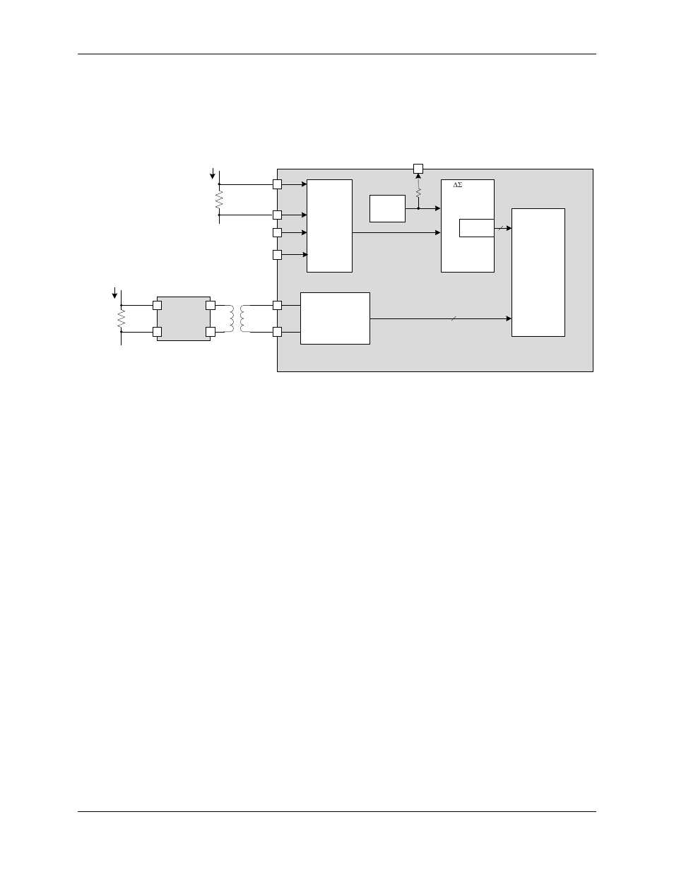 1 signal input pins, Signal input pins, Figure 5. 71m6542f afe block diagram with 71m6x01 | Rainbow Electronics 71M6542G User Manual | Page 14 / 165