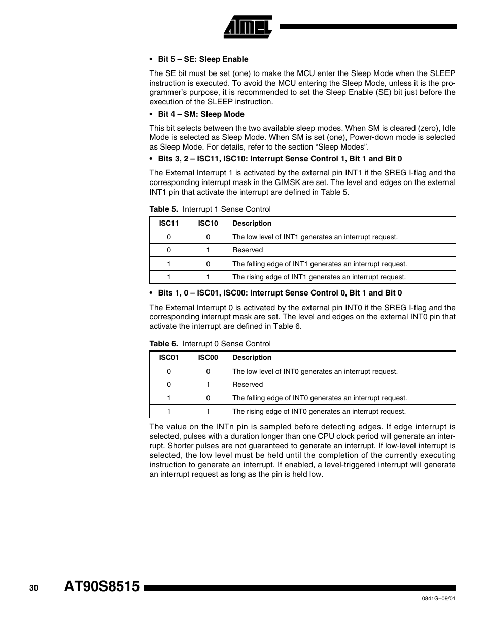 Rainbow Electronics AT90S8515 User Manual | Page 30 / 112