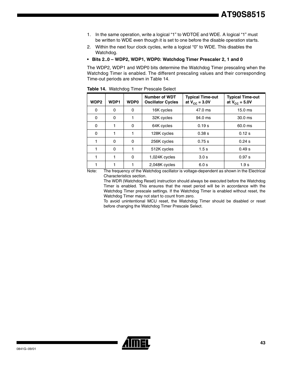 Rainbow Electronics AT90S8515 User Manual | Page 43 / 112